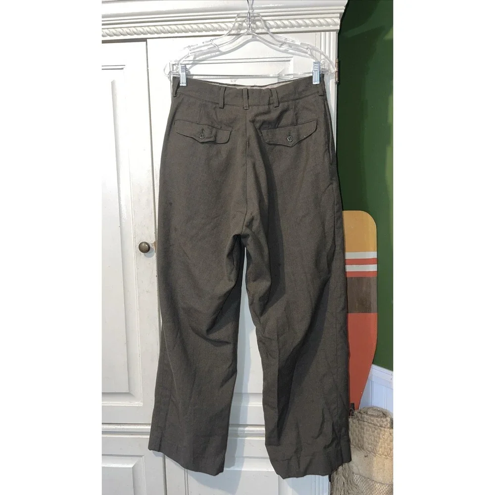 Vietnam War US Army OG-107‎ Sateen Wool Field Trousers Pants Men 34x32 Olive